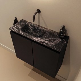 Mondiaz Ture DLux toiletmeubel 60cm urban met wastafel lava links zonder kraangat