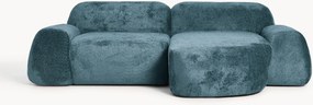 Modulaire teddy-bouclé hoekbank Wolke (3-zits)