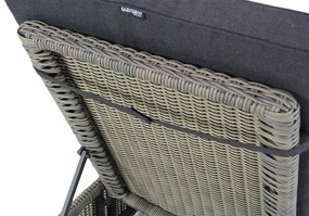 Garden Collections Charlotte Ligbed Kubu Met Wielen Wicker Taupe