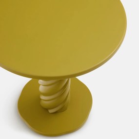Bijzettafel, gedraaide poot, diameter 40 cm, DEHEN