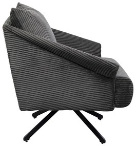 Kare Design Milo Draaibare Fauteuil Corduroy Grijs