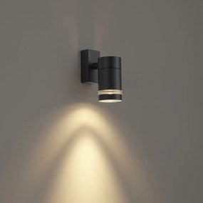 Moderne buiten wandlamp zwart IP44 - Ensam