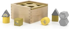 Shape Sorting Box - Ochre - Houten speelgoed