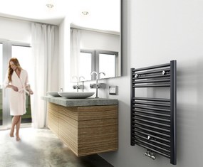 Saqu Calm handdoekradiator 463W 60x77cm mat antraciet