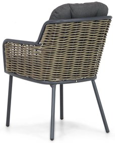 Tuinset 8 personen 280 cm Aluminium/wicker Grijs Santika Furniture Santika