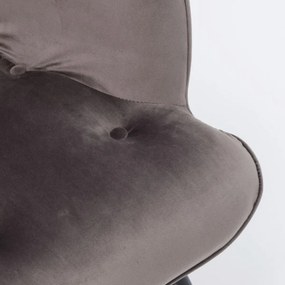 Kare Design Vicky Velvet Fauteuil Fluweel Grijs