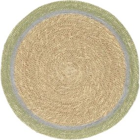 Placemat naturel, zeegras, groen, Ø38 cm