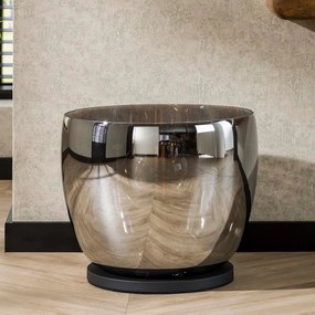 Lage Vloerlamp Grijs Rookglas 48 Cm