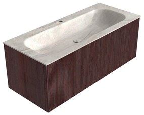 Mondiaz Kurve-dlux 110cm badmeubel ruby met 1 lade en wastafel big medium midden 1 kraangat ostra