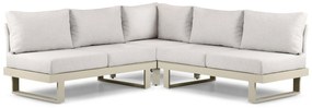 Hoek loungeset 5 personen Aluminium Taupe Lifestyle Garden Furniture Lorenzo