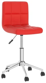 vidaXL Eetkamerstoelen draaibaar 4 st kunstleer rood