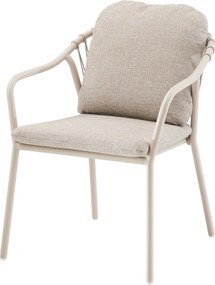 Sandora dining tuinstoel aluminium latte stapelbaar