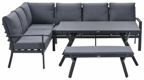 Garden Impressions Senja lounge dining set 4-delig links - mystic grijs
