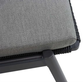 Coco Ralph Ligbed Verstelbaar Aluminium/wicker Grijs