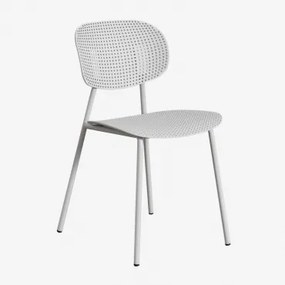 Set Van 4 Tuinstoelen Van Polypropyleen En Ijzer Tupah Grijs – Koel - Sklum