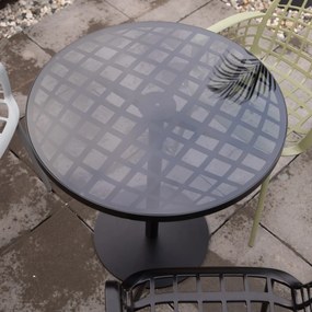 Zuiver Albert Garden Zwarte Ronde Bistrotafel - 80 X 80cm.