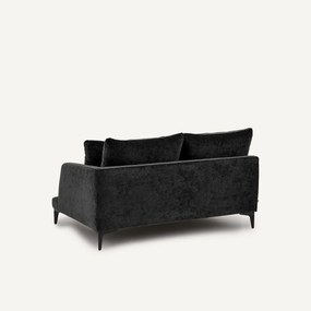Halve bank, 2-zit van gemengd fluweel, MODERNISTE