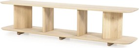 Open Tv-meubel Eikenhout Naturel - 180x40x43.5cm.