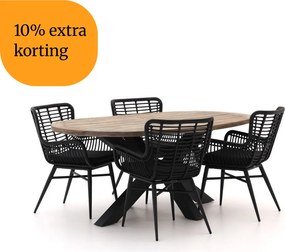 + 10% kassakorting | Diningset Intenso | 4 personen | Tuinset teakhout | 5-delig | Kees Smit Tuinmeubelen