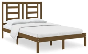 vidaXL Bedframe massief grenenhout honingbruin 120x200 cm