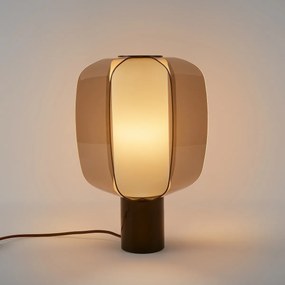 Tafellamp, van plexiglas, opaalglas en ijzer, MELIA