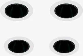 Pack Van 4 Inbouw Led-downlights Met Ø7 Cm Frames Voor Buitengebruik, Gemaakt Van Aluminium, Met Geleidelijke In- En Uitschakeli Warm Wit 2700k & Wit