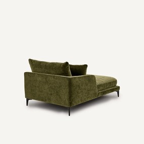 Longchair van fluweelmix, MODERNISTE, ontwerp Emmanuel Gallina