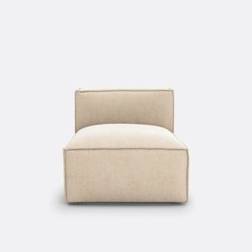 Fauteuil voor modulaire bank, in vintage ribfluweel, Seven