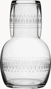 Mondgeblazen kristallen karaf Ovals met tumbler