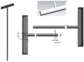 Mueller luxe RVS vloerwisser + ophanging