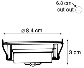 Set van 5 Moderne inbouwspots zwart incl. LED 3-staps dimbaar - Mio Modern rond Binnenverlichting Lamp