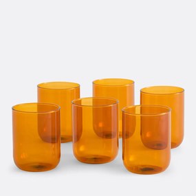 Set van 6 bekers in glas, Oryn