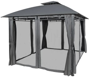 Tuinpunt Sicilië 3x3m antraciet tuinpaviljoen
