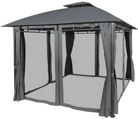 Tuinpunt Sicilië 3x3m antraciet tuinpaviljoen