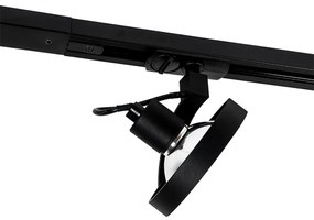 Modern railsysteem met 5 spots zwart 1-fase  - Iconic Go