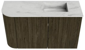 Mondiaz Joya DLux 70cm toiletmeubel ronding links shadow met wastafel faye rechts 1 kraangat opalo