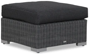 Chaise Loungeset Wicker Zwart 3 personen Garden Collections Toronto