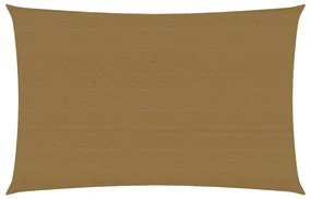 vidaXL Zonnezeil 160 g/m² 2x4 m HDPE taupe
