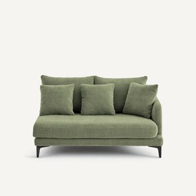 Halve bank, 2-zit van polyester en katoen, MODERNISTE