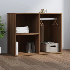 vidaXL Kledingkast 80x40x65 cm bewerkt hout bruineikenkleurig