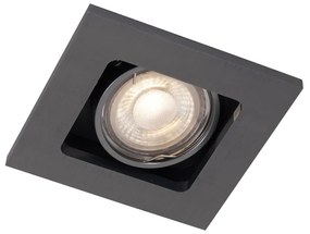 Set van 6 Moderne inbouwspot gunmetal GU10 50mm rond kantelbaar - Qure GU10 Binnenverlichting Lamp