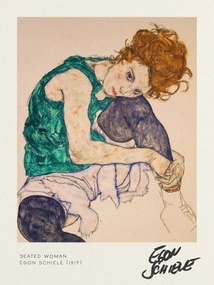 Kunstdruk Seated Woman - Egon Schiele, (30 x 40 cm)