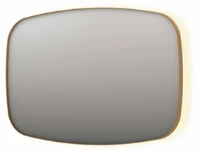 INK SP30 spiegel - 120x4x80cm contour in stalen kader incl indir LED - verwarming - color changing - dimbaar en schakelaar - geborsteld mat goud 8409762
