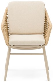 Tuinset Ronde Tuintafel 6 personen 160 cm Aluminium/wicker Taupe  Coco Antoni/Sand