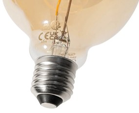 Set van 5 E27 dimbare LED spiraal filament G95 4W 270 lm 2700K