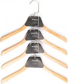 Rita Houten En Stalen Set Van 4 Hangers Houtbruin - Sklum