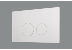 Qeramiq Push kunststof drukplaat glans wit met ronde knoppen voor o.a. UP320 inbouwreservoir