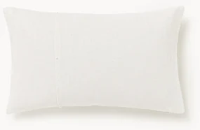 Katoenen kussenhoes Terre met decoratieve naad