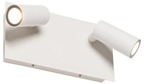 Moderne buiten wandlamp wit incl. LED 2-lichts IP54 - Simon