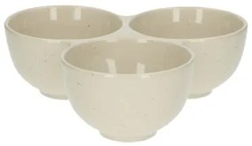 Serveerschaal, steengoed, beige, spikkel,Ø 20,5 cm